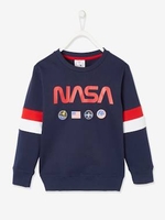 Fleece Sweatshirt for Boys,  NASA® blue dark solid with design
