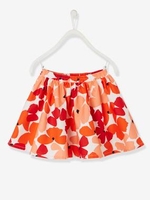 Full Circle Skirt with Poppy Print for Girls red dark all over printed