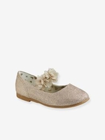Glittery Mary Jane Shoes for Girls beige light metalised