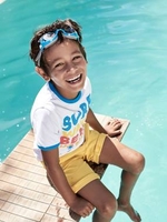 Goggles for Boys,  with Sharks blue medium solid with design