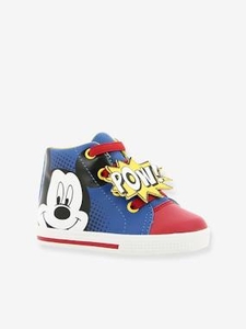 High Top Mickey® Trainers with Laces for Boys blue medium solid with design