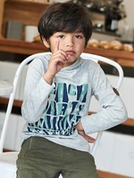 Hoodie with Graphic Motif,  for Boys grey light mixed color
