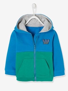 Jacket with Zip & Bright Colours for Baby Boys blue medium solid with design