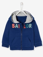 Jacket with Zip & Motif for Baby Boys blue dark solid with design