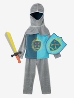 Knight Costume blue dark solid with design