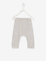 Knitted Trousers in Organic Cotton for Newborn Babies beige light solid
