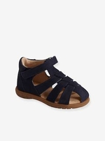Leather Sandals for Baby Boys blue dark solid