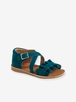 Leather Sandals for Girls,  Designed for Autonomy green medium solid