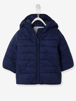 Light Jacket with Hood for Baby Boys blue dark solid