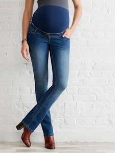 Maternity Bootcut Jeans - Inside Leg 33" blue dark wasched