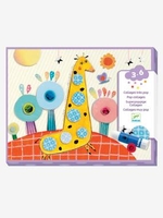 Pop Collages,  by DJECO beige medium solid with decor