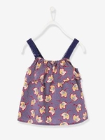 Printed Blouse with Ruffle,  for Girls white light all over printed