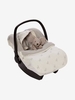 Printed Knit Footmuff for Car Seats printed ecru