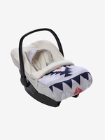 Printed Knit Footmuff for Car Seats printed off-white