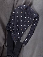 Printed Puffer-Style Footmuff for Car Seats printed black