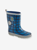 Printed Wellies,  for Boys blue medium solid with design