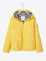 Raincoat with Hood for Boys yellow medium solid wth design