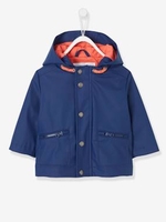 Rubber Raincoat for Baby Boys blue dark solid with design
