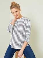 Sailor-Style T-Shirt dark blue stripes