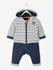 Sailor-type Outfit for Baby Boys blue dark solid with design