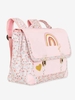 Satchel & Matching Pencil case with Flowers & Rainbow,  for Girls multi