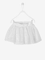 Sateen & Tulle Reversible Skirt for Baby Girls white light all over printed