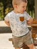 Savannah T-Shirt with Contrasting Pocket for Babies white/print