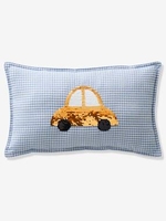 Seersucker Cushion with Reversible Sequins,  Simon