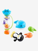 Set of Plastic Bath Toys blue medium solid with design