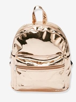 Shiny Backpack for Girls pink light solid