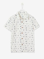 Shirt with "Holidays" Print for Boys white light all over printed