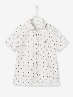 Shirt with Surf Motifs,  for Boys white light all over printed