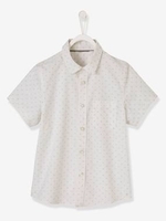 Short-Sleeved Shirt with Graphic Motifs,  for Boys white light all over printed