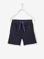 Sports Bermuda Shorts,  Side Stripe,  for Boys green medium solid with desig
