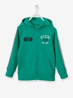 Sports Jacket with Zip for Boys blue bright solid with design
