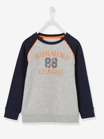 Sports Sweatshirt,  Motif in Relief,  for Boys grey light mixed color