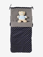 Star Print Puffer-Style Footmuff for Pushchairs printed black