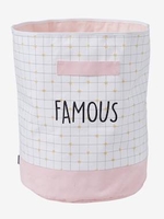 Storage Bin,  Famous pink light all over printed