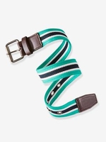 Striped Fabric Belt for Boys green bright striped