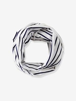 Striped Infinity Scarf for Babies blue dark striped