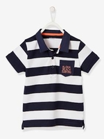 Striped Polo Shirt for Boys blue dark striped