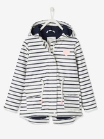 Striped Raincoat with Hood,  for Girls blue dark striped