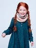 Striped Snood,  Polar Fleece Lining,  for Girls pink light 2 color/multicol r
