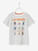 Striped T-Shirt with Bugs,  for Boys white light striped