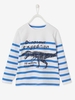 Striped Top,  for Boys blue dark striped