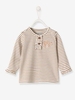 Striped Top with Frills,  for Baby Girls brown medium striped