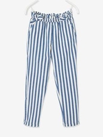 Striped Trousers for Girls blue medium striped