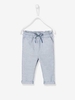 Striped Trousers,  Frilled Waistband,  for Baby Girls blue bright striped