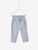 Striped Trousers with Elasticated Waistband for Baby Girls blue bright striped