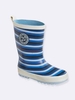 Striped Wellies for Babies blue medium striped
